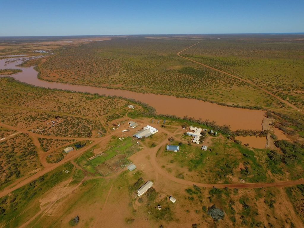 Aerial image of Boolathana Station Gateway to the Gascoyne for green energy production in Carnarvon WA