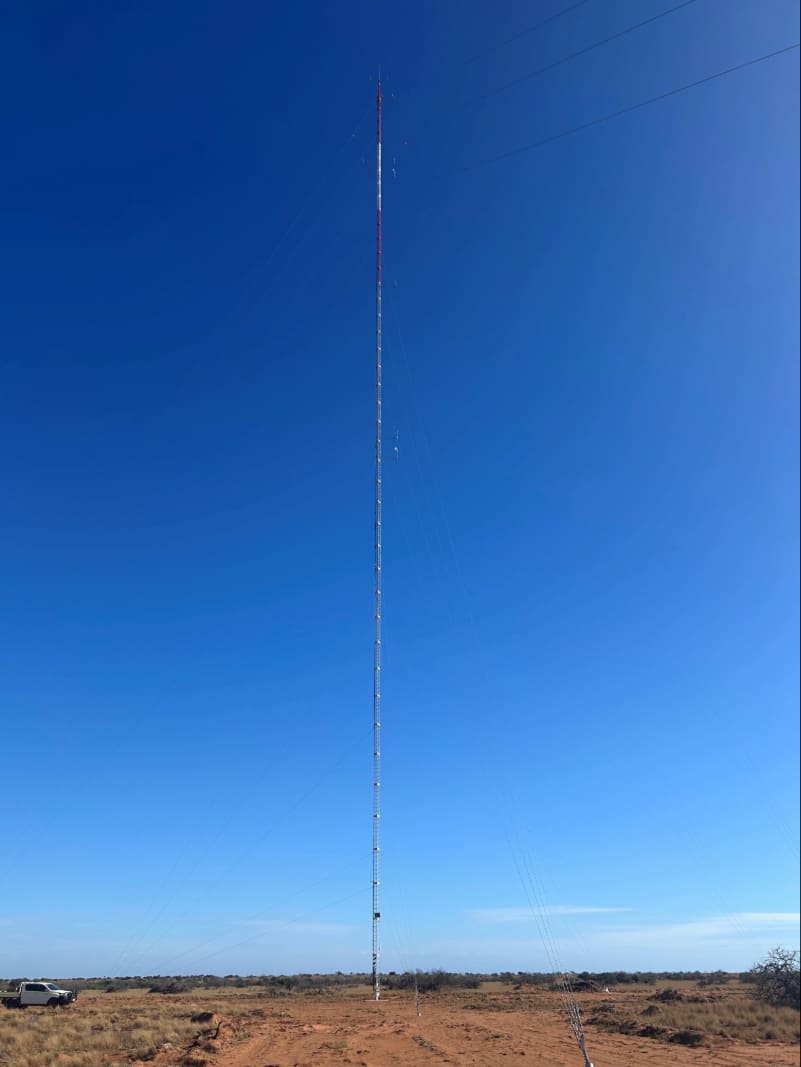 MetMast Boolathana measured wind and solar data